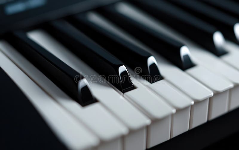 Piano keys close-up
